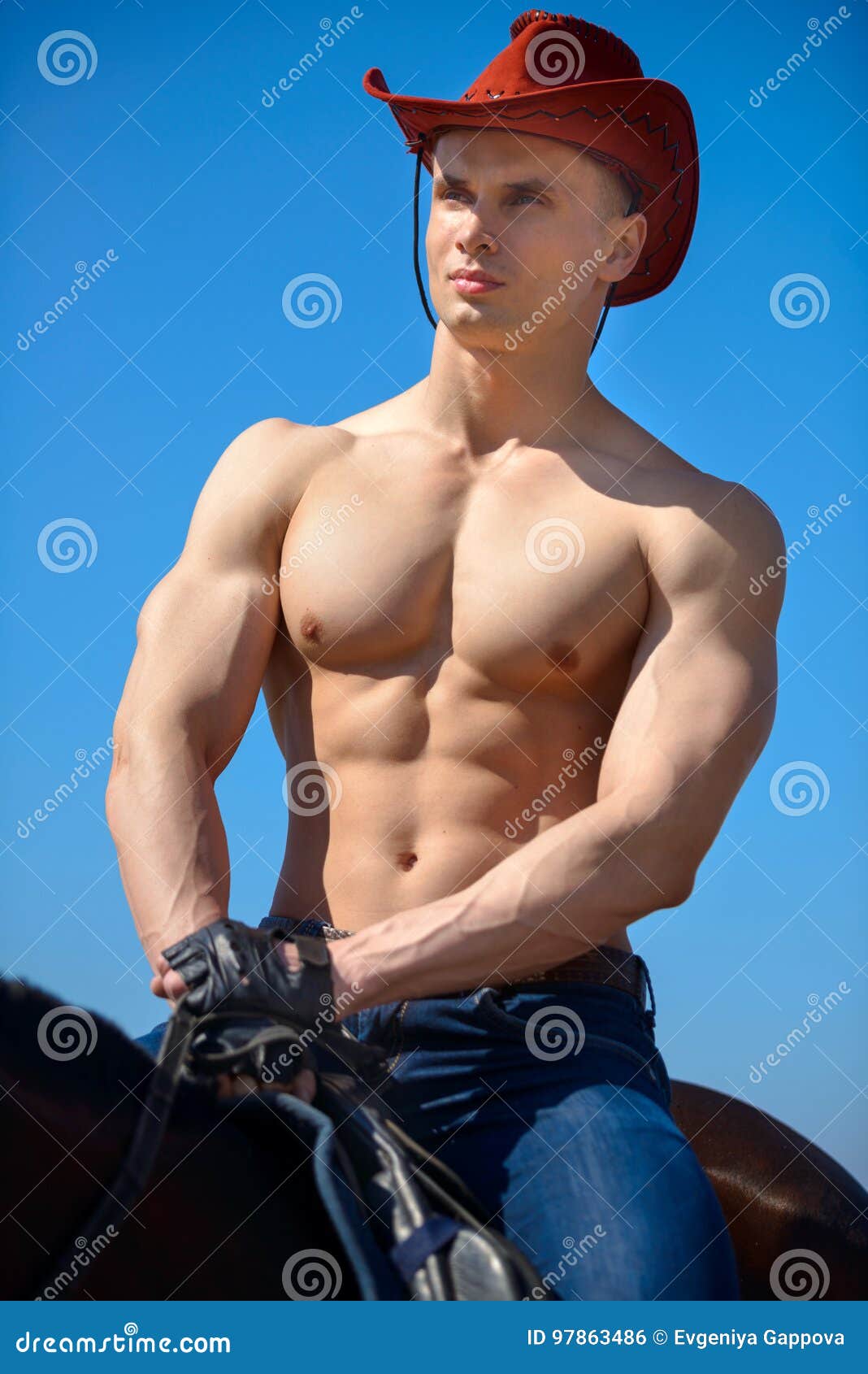 david krieg add muscular cowboy image