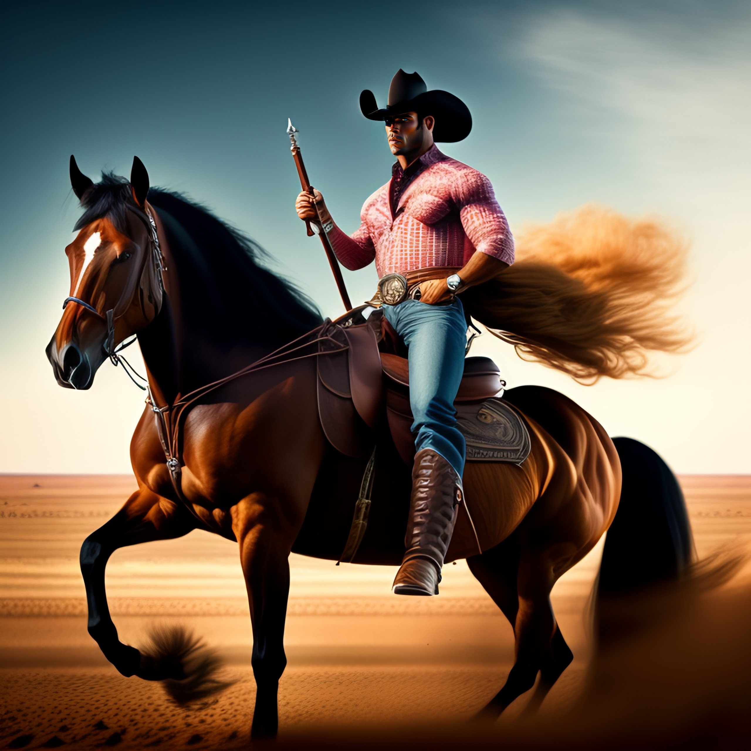 ali mohagheghzadeh add muscular cowboy photo