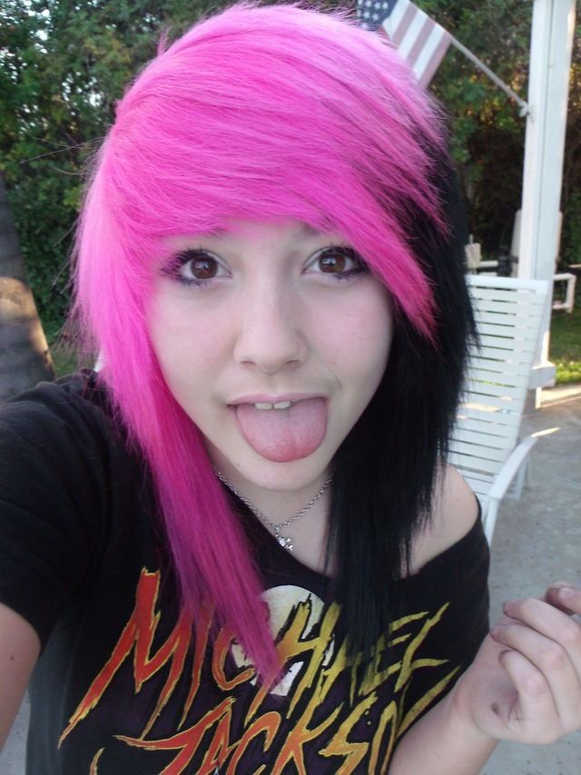 britni manning add pink hair emo photo